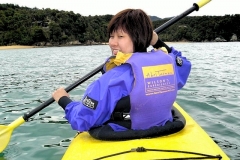 Kayaking in the open sea